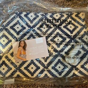 Summer & Rose Navy and Cream Geometric Patterned Tote